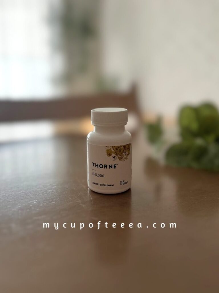 iHerb 無添加 Thorne ビタミンD-5000 IUサプリメントのボトル